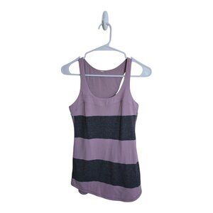 LULULEMON Top Women 4 Multicolor Run First Base Tank Bold Stripe Athleisure Gym
